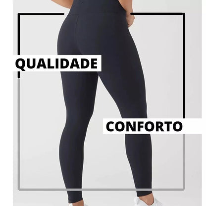 Calça Legging Flanelada Feminina Zero transparência Lisa Peluciada Quentinha Inverno
