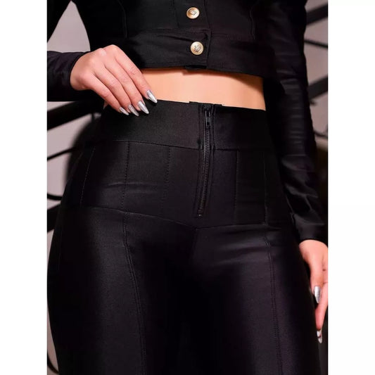 Calça Lipo Flanelada Feminina Tecido Suplex Modeladora Legging