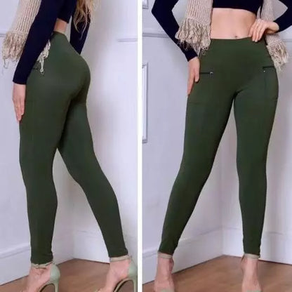 Calça Montaria Feminina Gorgorao Cintura Alta com Bolso Zíper Dianteiro
