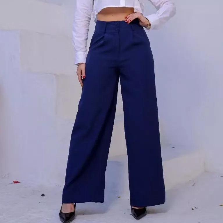 Calça Pantalona  Wide Leg Alfaiataria Premium Confort