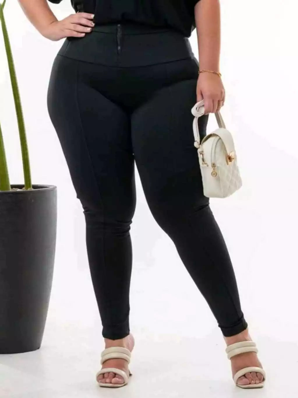 Calça Lipo Suplex Plus Size Feminina Cintura Alta