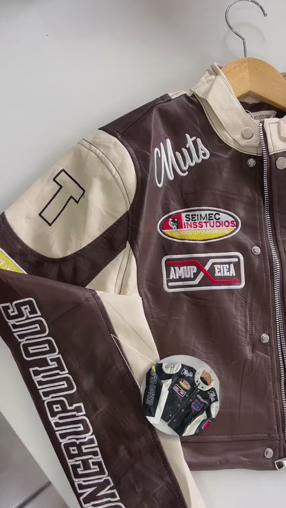 Jaqueta Couro Motoqueira Curta Femenina MUTS Estilosa Tendência